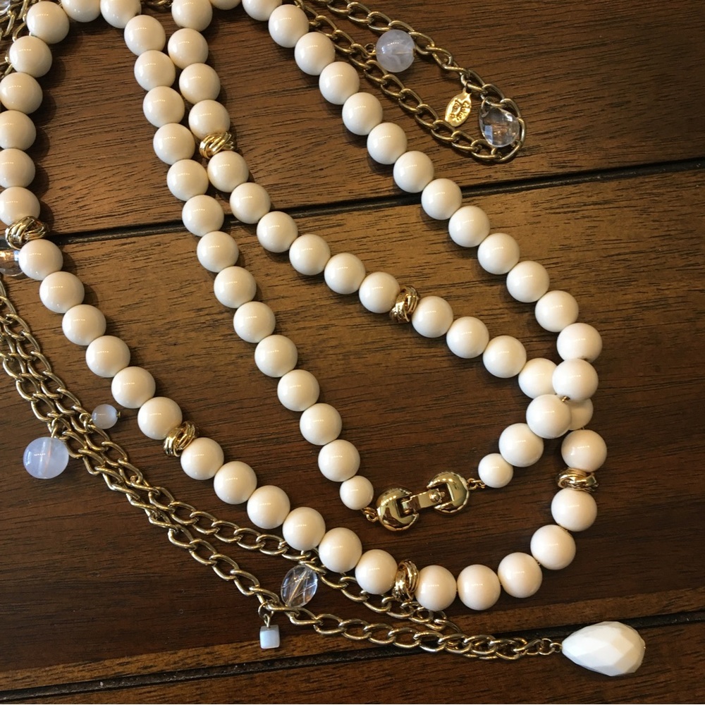🛍️ SALE! Cookie Lee and Monet Ivory Jewelry Lot